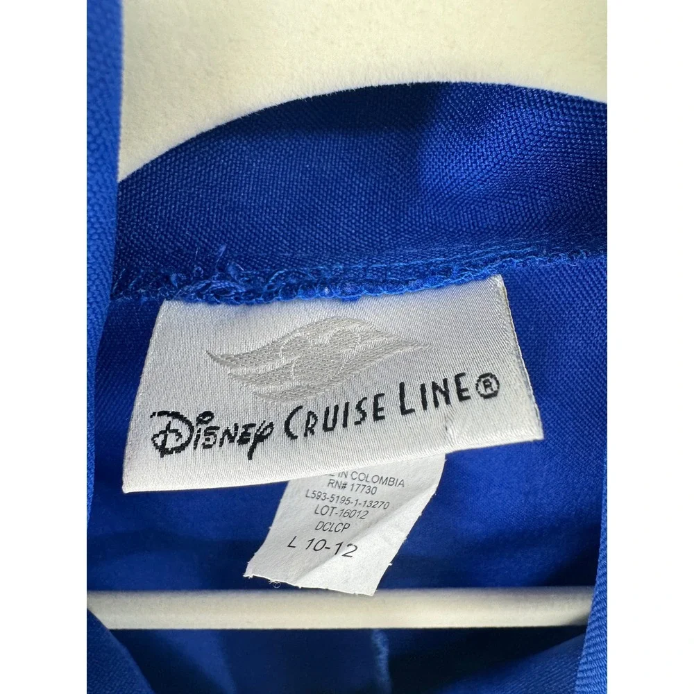 Disney Cruise Line Captain Jacket Kids L 10-12 Blue Halloween Costume Mickey